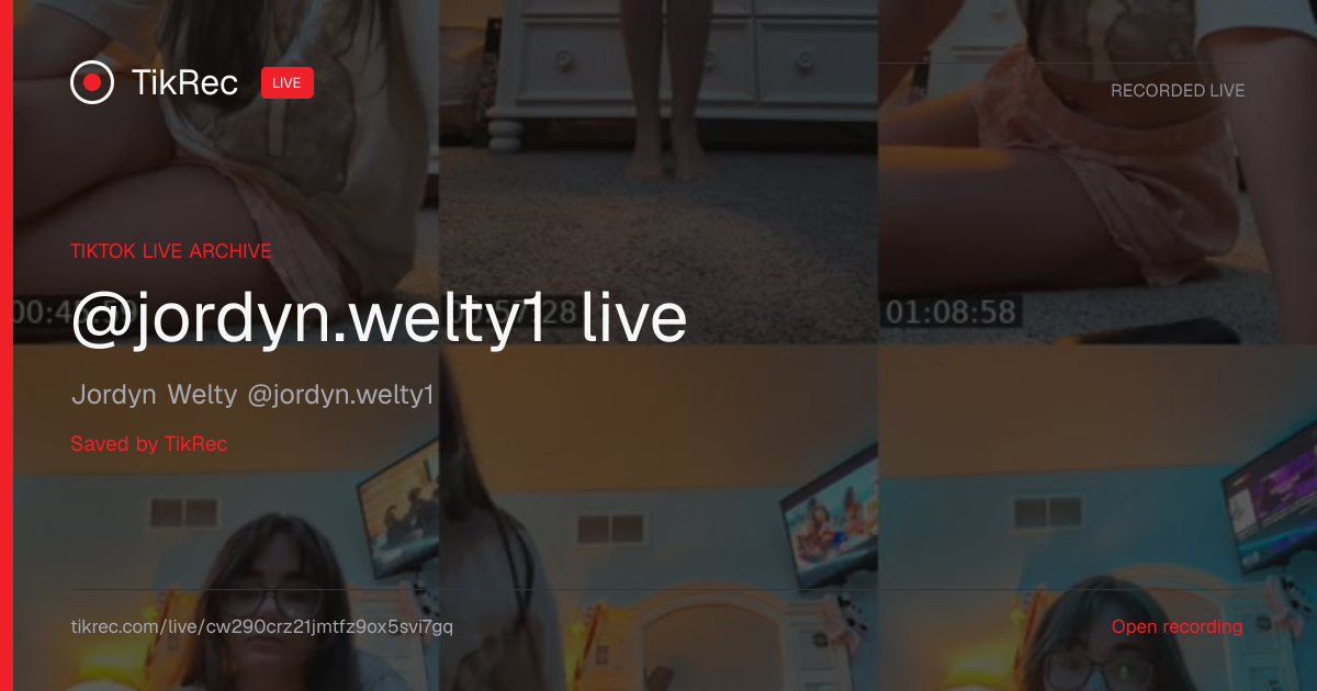 @jordyn.welty1 TikTok Live · 2026-08-19 06:40 UTC | TikRec