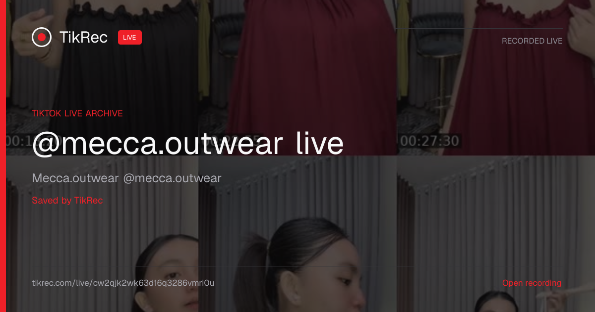 @mecca.outwear TikTok Live · 2026-08-05 15:43 UTC | TikRec