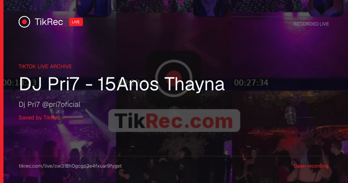@pri7oficial TikTok Live · 2026-09-08 00:45 UTC | TikRec