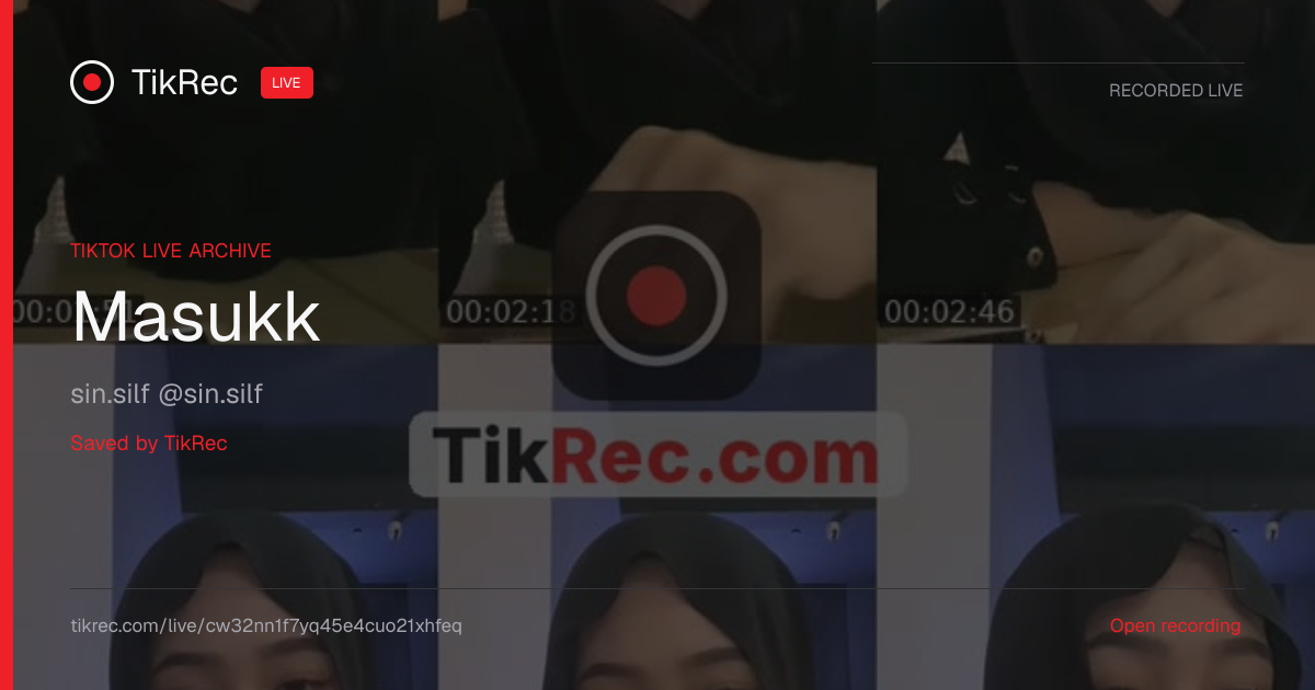 @sin.silf TikTok Live · 2026-09-08 07:50 UTC | TikRec