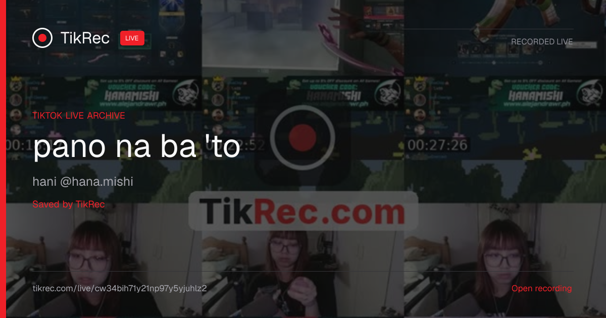 @hana.mishi TikTok Live · 2026-09-09 11:45 UTC | TikRec