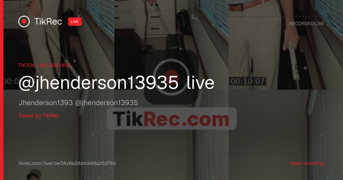 @jhenderson13935 TikTok Live · 2026-09-09 22:20 UTC | TikRec