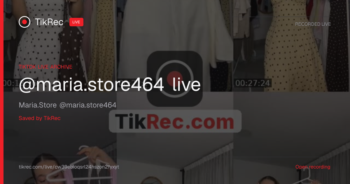 @maria.store464 TikTok Live · 2026-09-13 01:03 UTC | TikRec