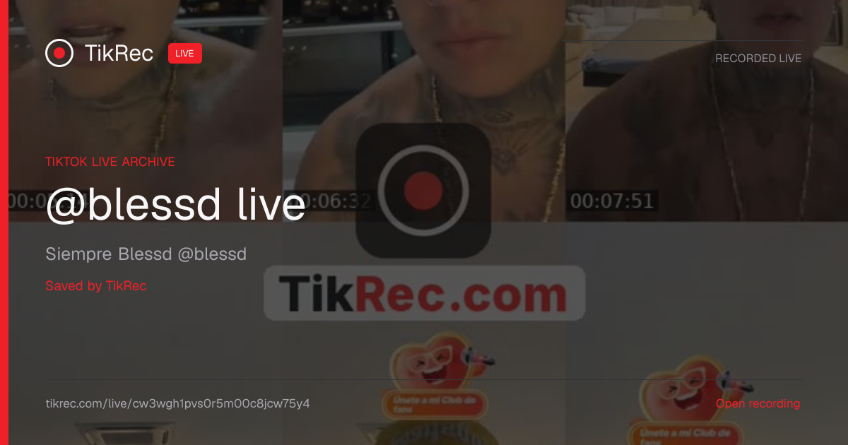 @blessd TikTok Live · 2026-09-03 23:43 UTC | TikRec
