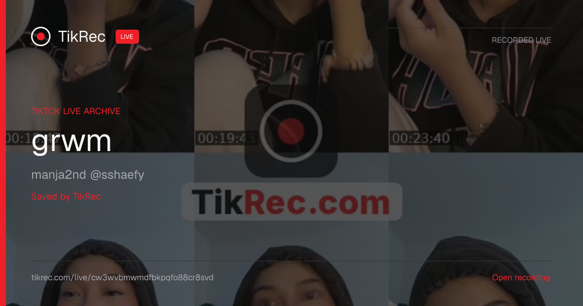 @sshaefy TikTok Live · 2026-09-04 06:38 UTC | TikRec