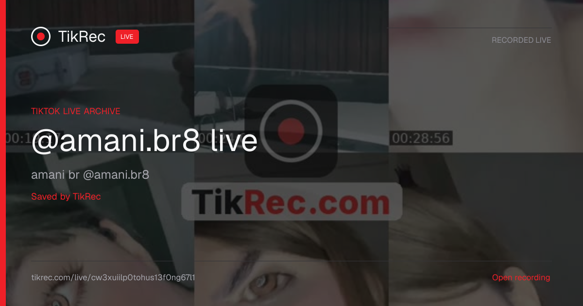 @amani.br8 TikTok Live · 2026-09-04 23:03 UTC | TikRec