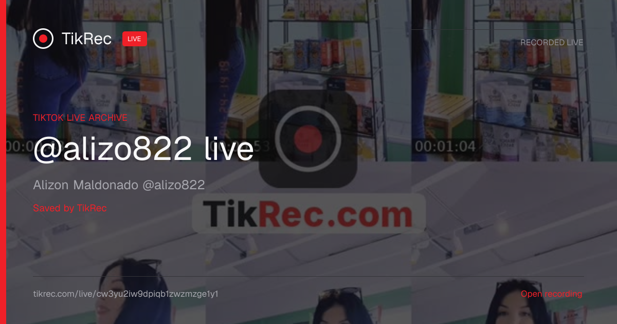 @alizo822 TikTok Live · 2026-09-05 16:06 UTC | TikRec