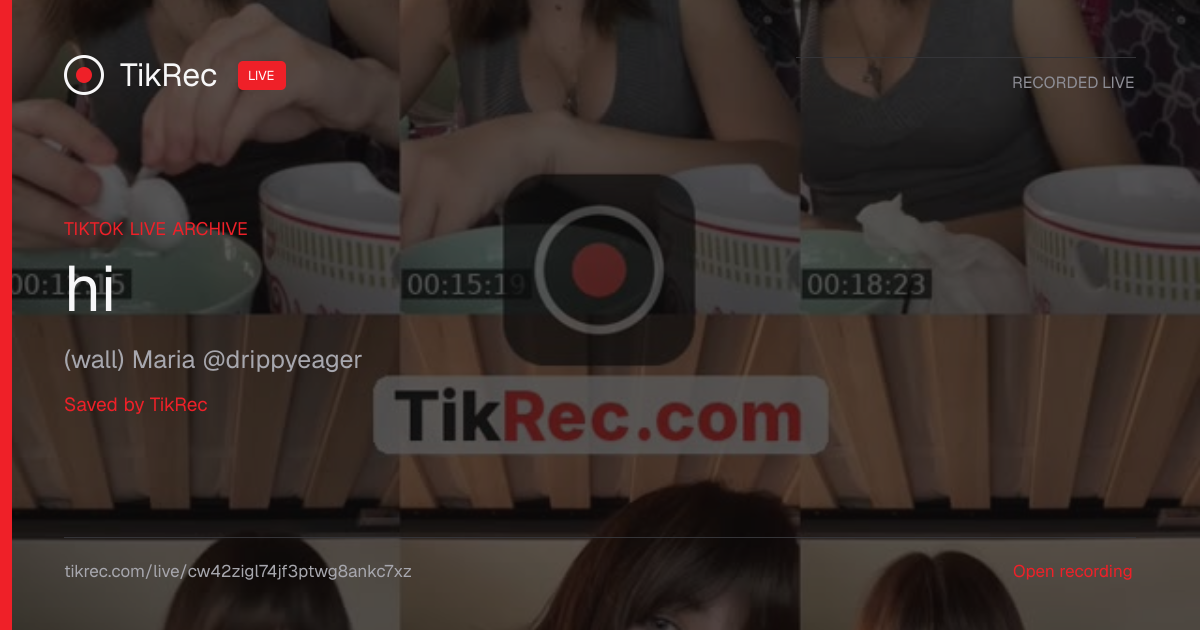 @drippyeager TikTok Live · 2026-10-03 18:01 UTC | TikRec