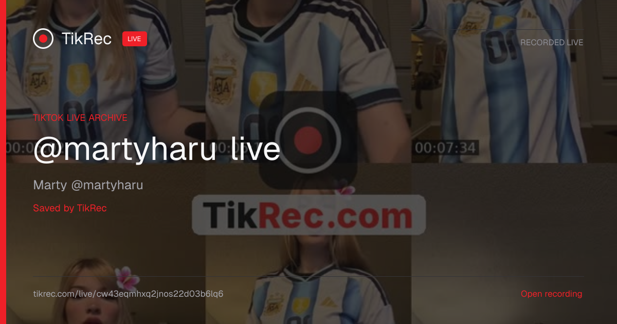 @martyharu TikTok Live · 2026-10-04 01:07 UTC | TikRec