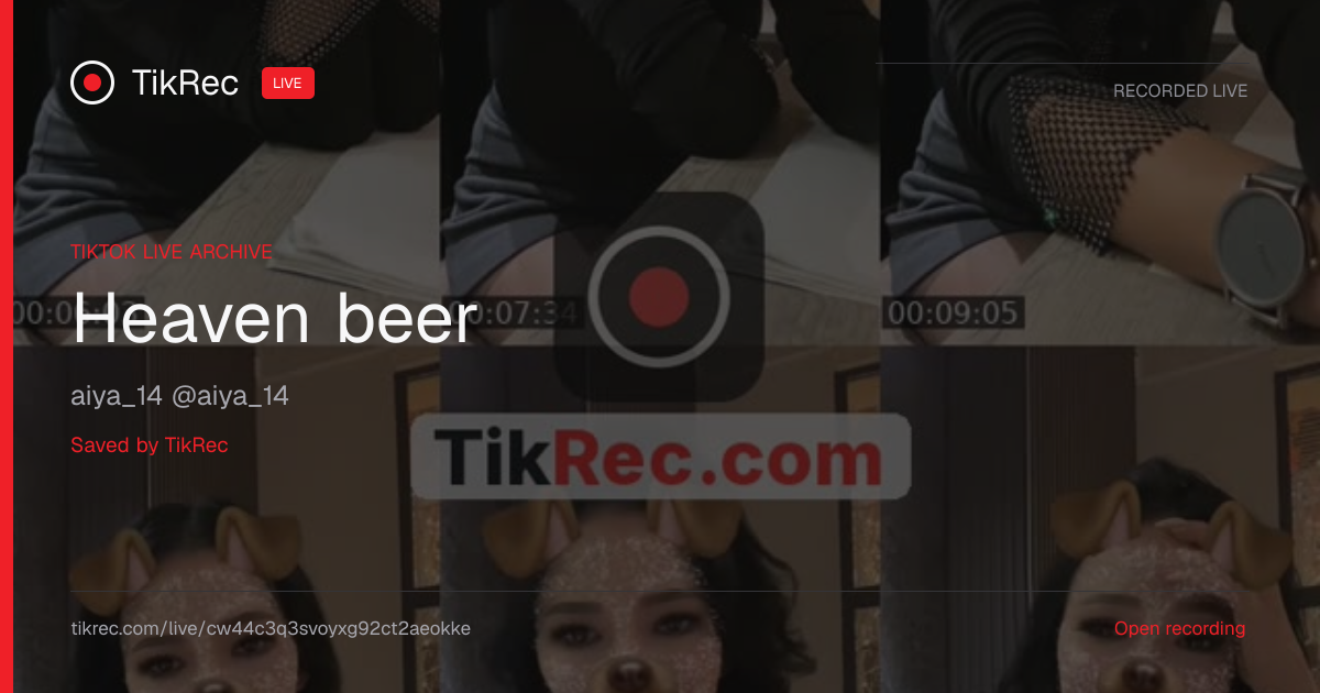 @aiya_14 TikTok Live · 2026-10-04 17:09 UTC | TikRec