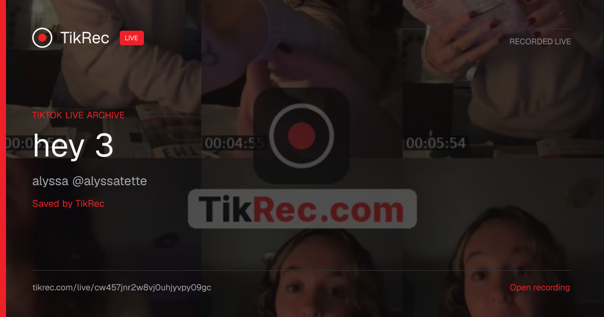 @alyssatette TikTok Live · 2026-10-06 00:09 UTC | TikRec