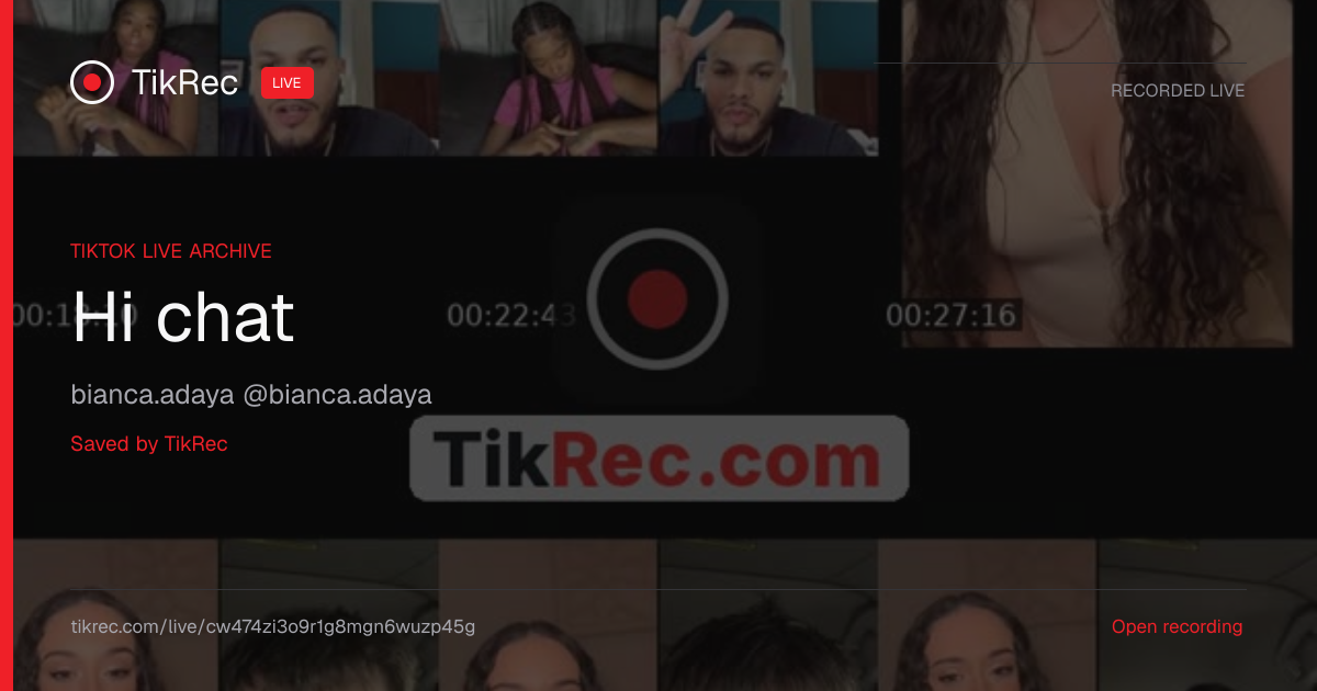 @bianca.adaya TikTok Live · 2026-10-07 08:33 UTC | TikRec