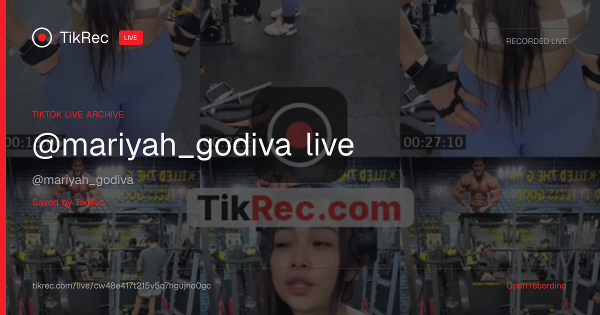 @mariyah_godiva TikTok Live · 2026-10-07 13:18 UTC | TikRec