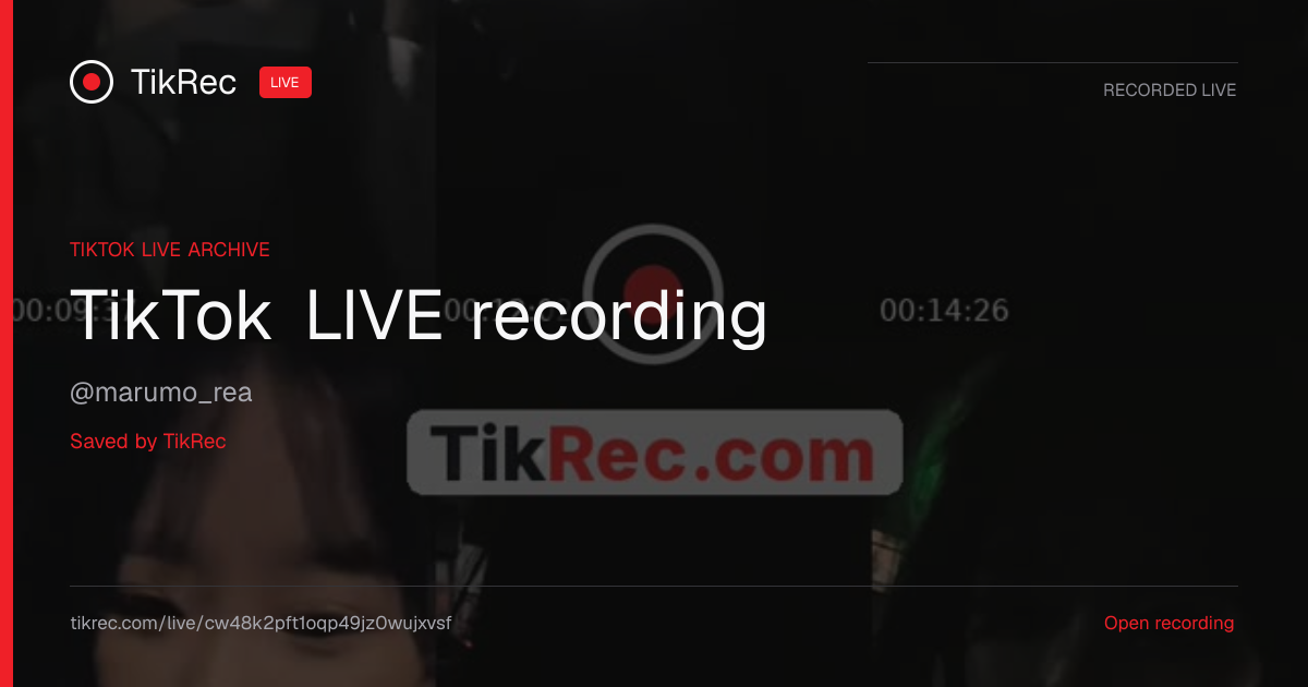 @marumo_rea TikTok Live · 2026-10-07 16:04 UTC | TikRec