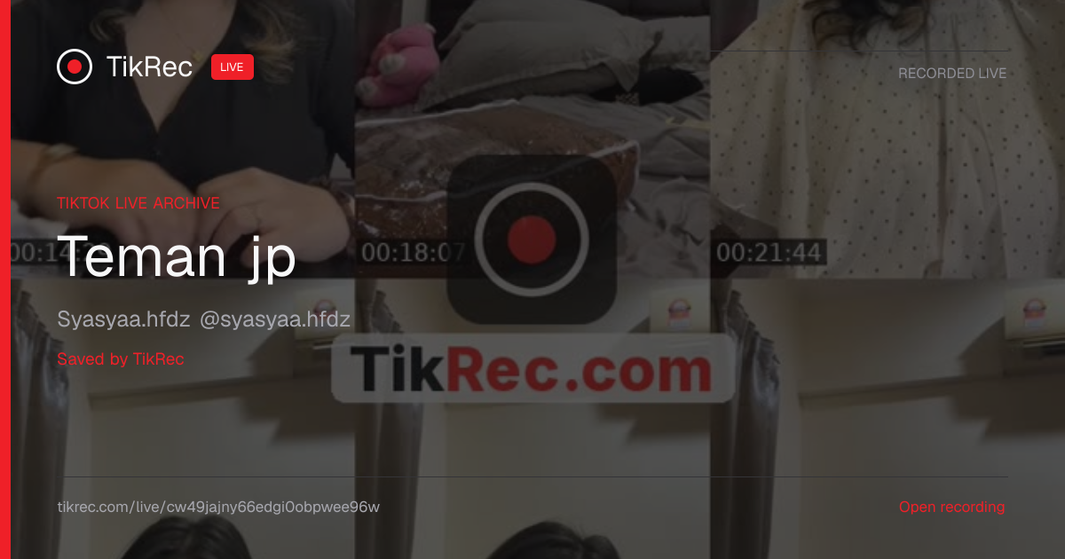 @syasyaa.hfdz TikTok Live · 2026-10-08 08:02 UTC | TikRec