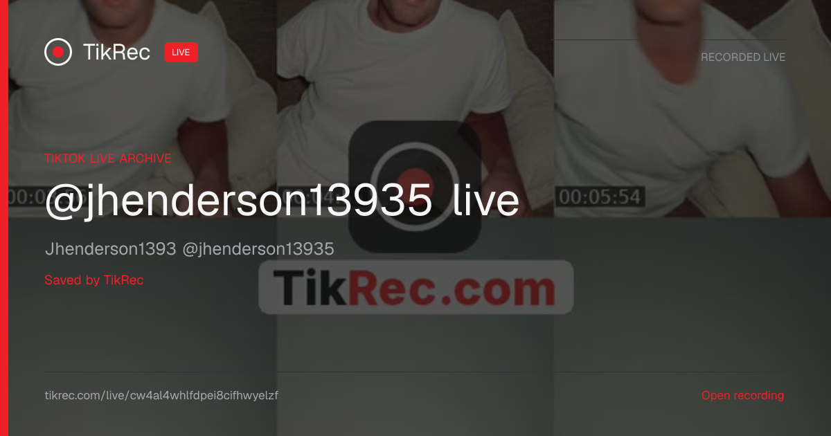 @jhenderson13935 TikTok Live · 2026-09-13 21:29 UTC | TikRec