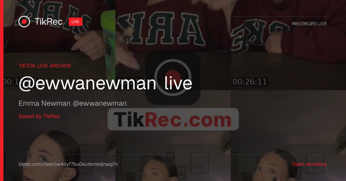 @ewwanewman TikTok Live · 2026-09-15 12:49 UTC | TikRec