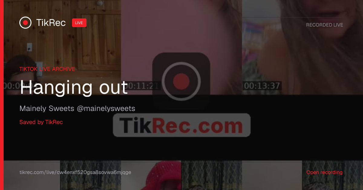 @mainelysweets TikTok Live · 2026-09-16 17:31 UTC | TikRec