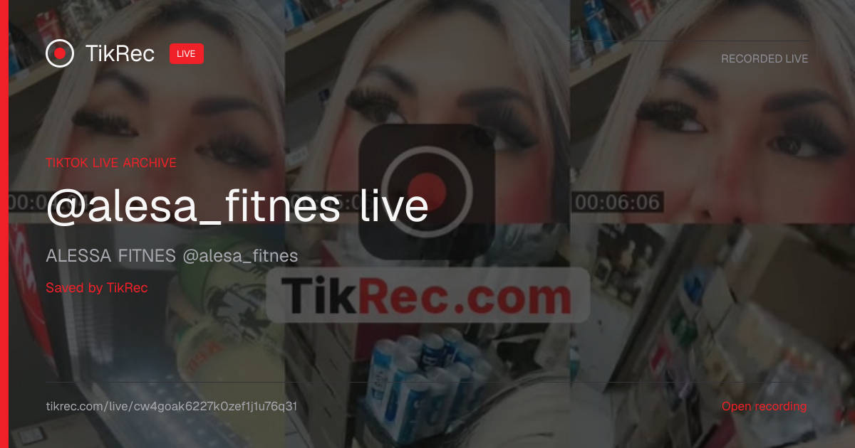 @alesa_fitnes TikTok Live · 2026-09-18 03:16 UTC | TikRec