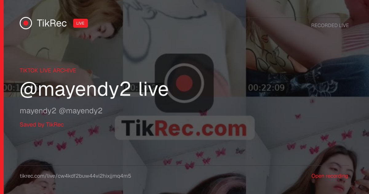 @mayendy2 TikTok Live · 2026-09-20 17:24 UTC | TikRec