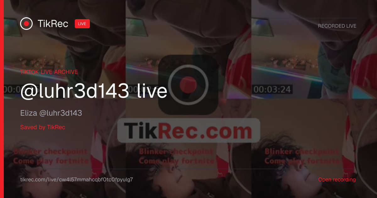 @luhr3d143 TikTok Live · 2026-09-21 23:37 UTC | TikRec