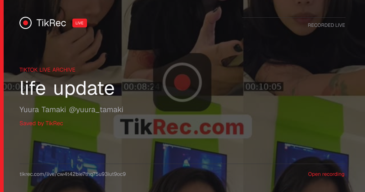 @yuura_tamaki TikTok Live · 2026-09-27 13:27 UTC | TikRec