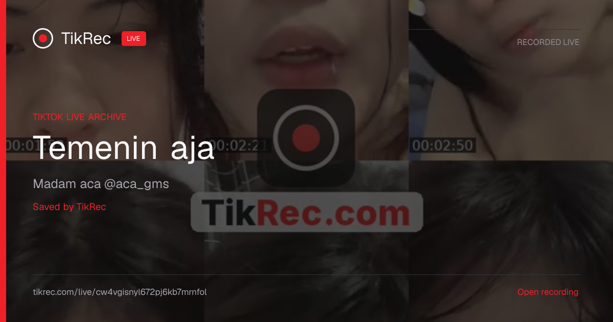 @aca_gms TikTok Live · 2026-09-28 11:35 UTC | TikRec