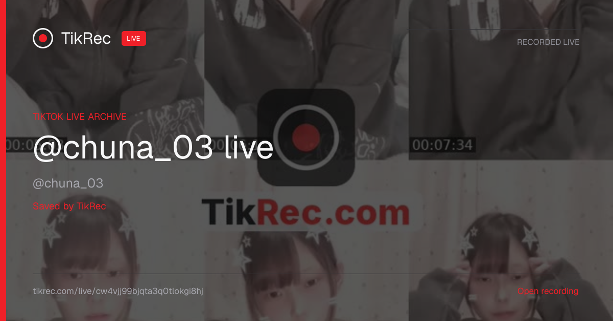 @chuna_03 TikTok Live · 2026-09-28 13:00 UTC | TikRec