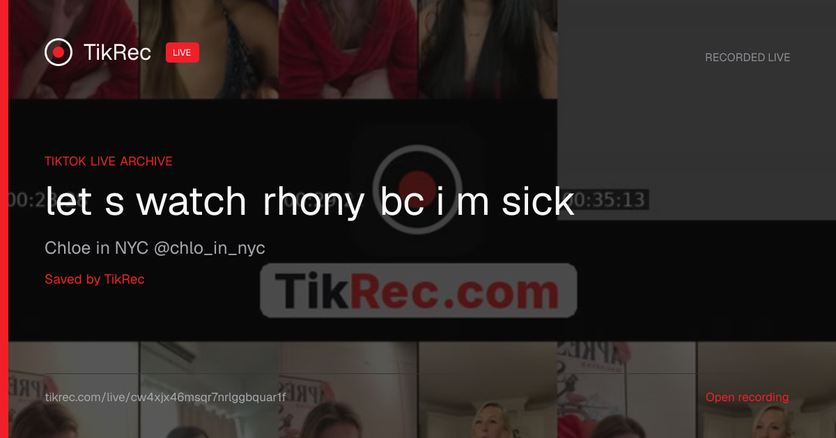 @chlo_in_nyc TikTok Live · 2026-09-29 22:47 UTC | TikRec