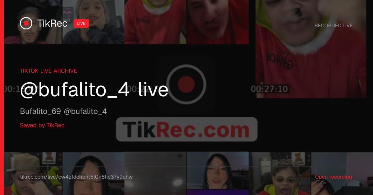 @bufalito_4 TikTok Live · 2026-10-01 06:14 UTC | TikRec