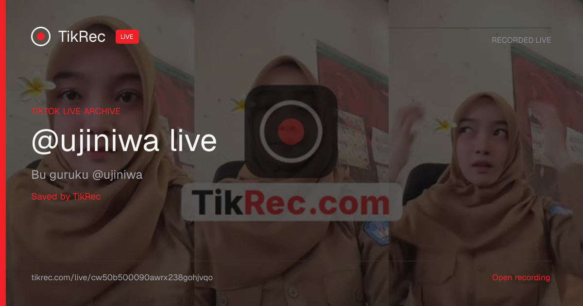@ujiniwa TikTok Live · 2026-10-27 02:12 UTC | TikRec