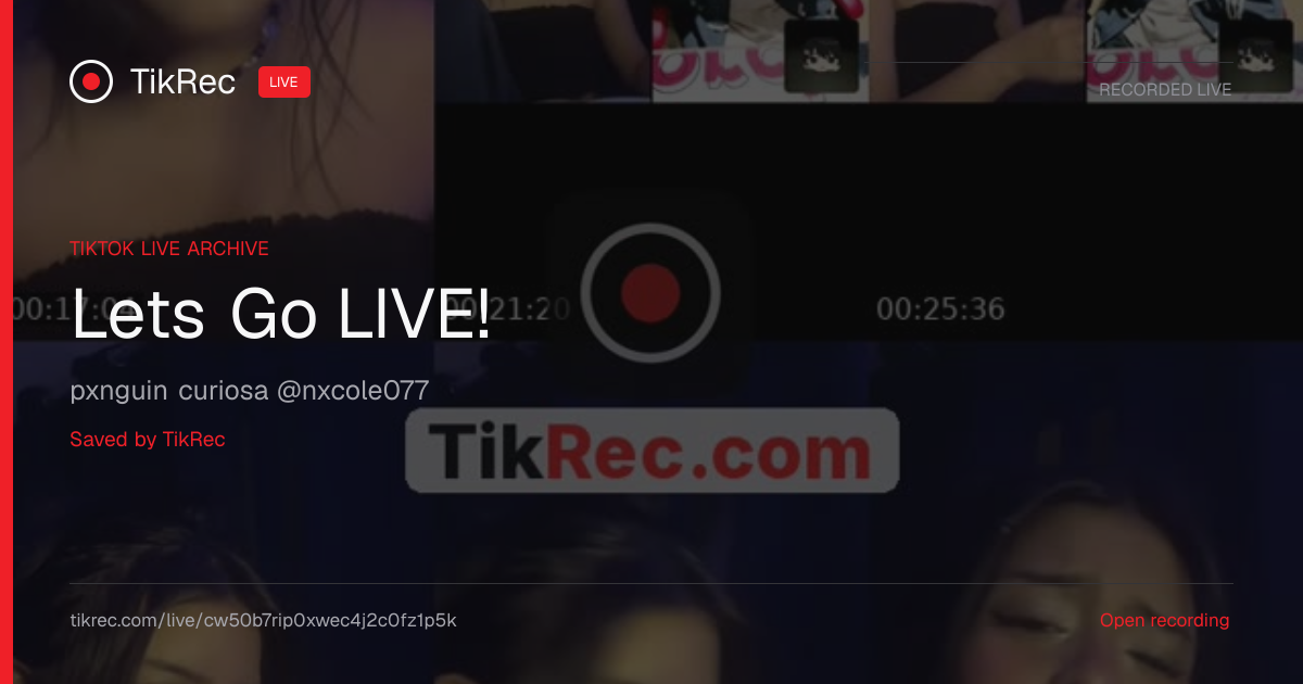 @nxcole077 TikTok Live · 2026-10-27 02:13 UTC | TikRec