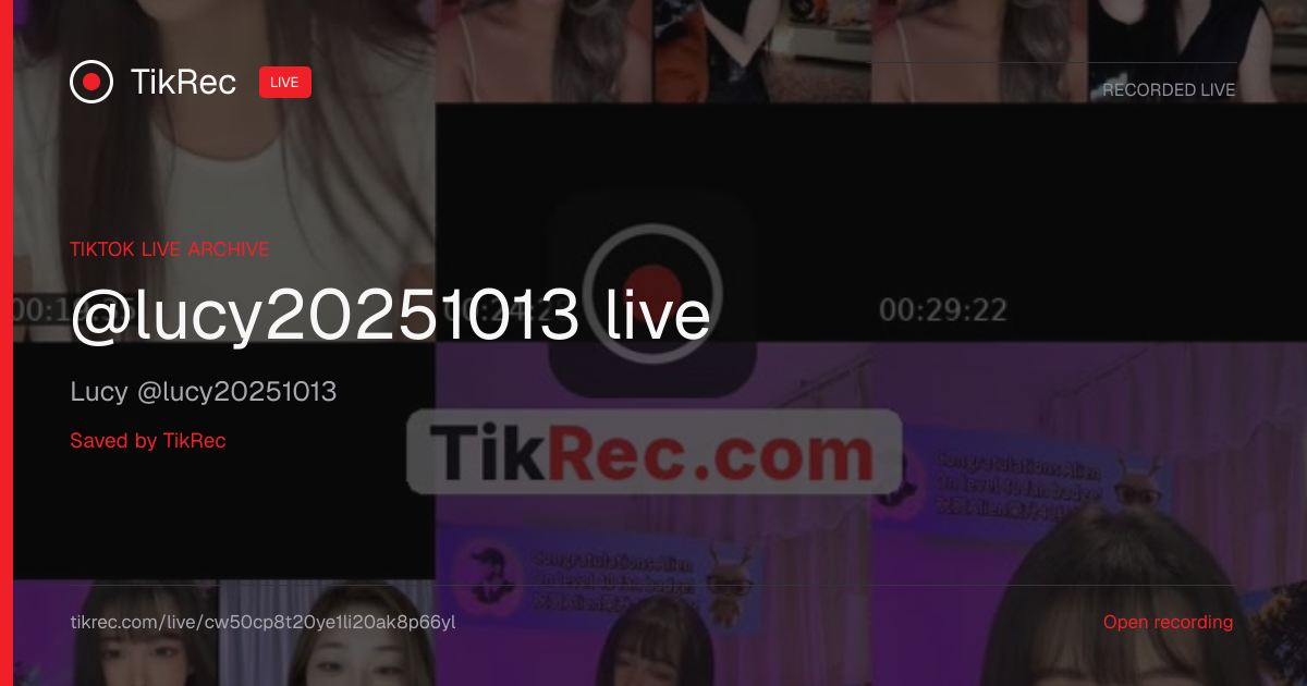 @lucy20251013 TikTok Live · 2026-10-27 02:28 UTC | TikRec