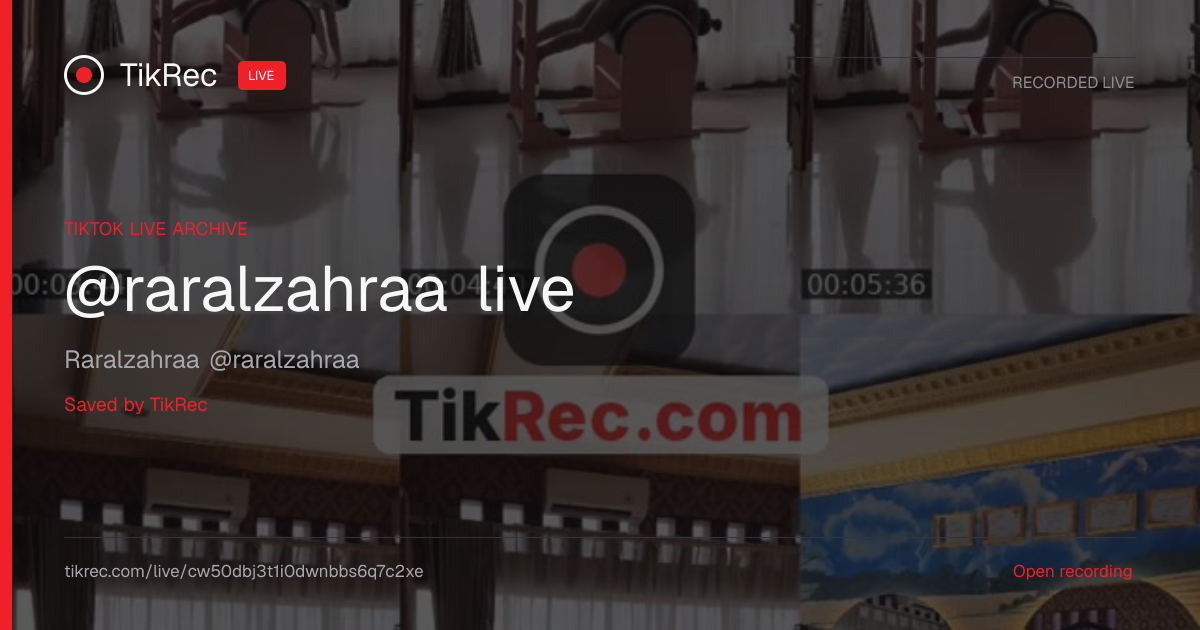 @raralzahraa TikTok Live · 2026-10-27 02:44 UTC | TikRec