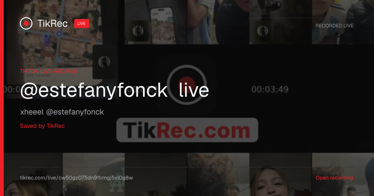 @estefanyfonck TikTok Live · 2026-10-27 04:27 UTC | TikRec
