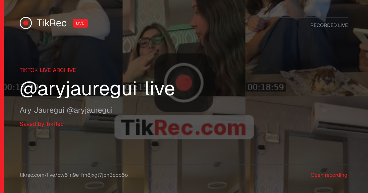 @aryjauregui TikTok Live · 2026-10-28 00:38 UTC | TikRec