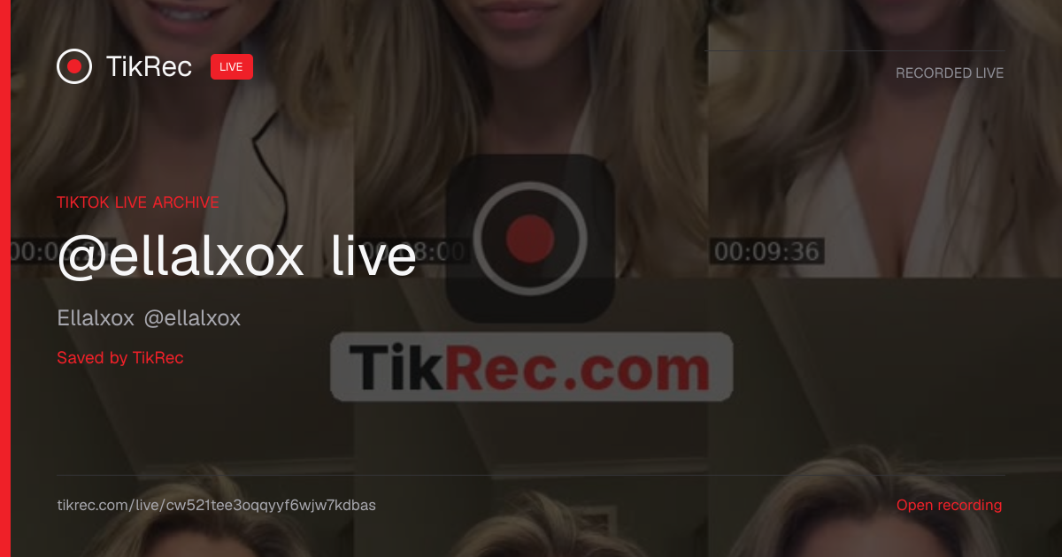 @ellalxox TikTok Live · 2026-10-28 23:45 UTC | TikRec
