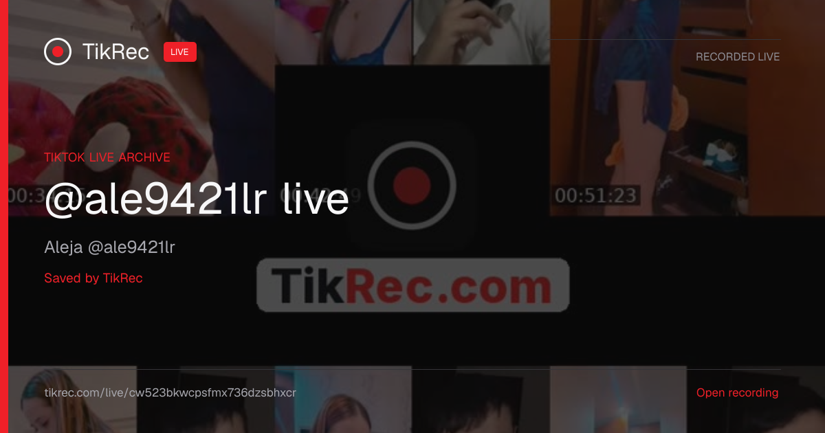 @ale9421lr TikTok Live · 2026-10-29 00:28 UTC | TikRec