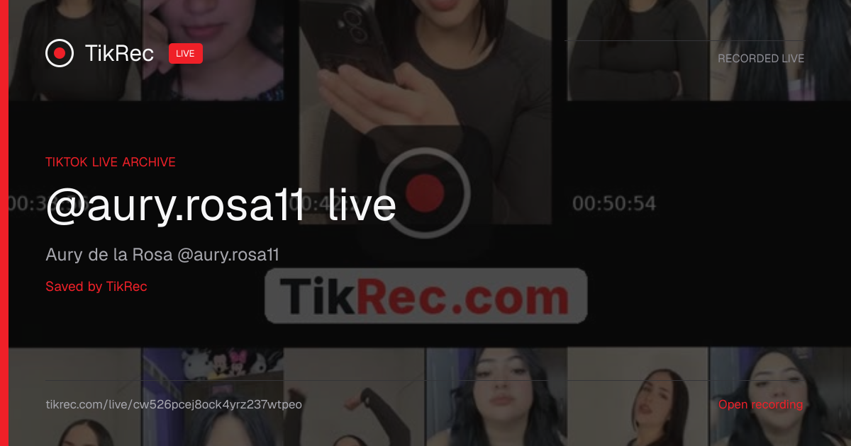 @aury.rosa11 TikTok Live · 2026-10-29 02:02 UTC | TikRec