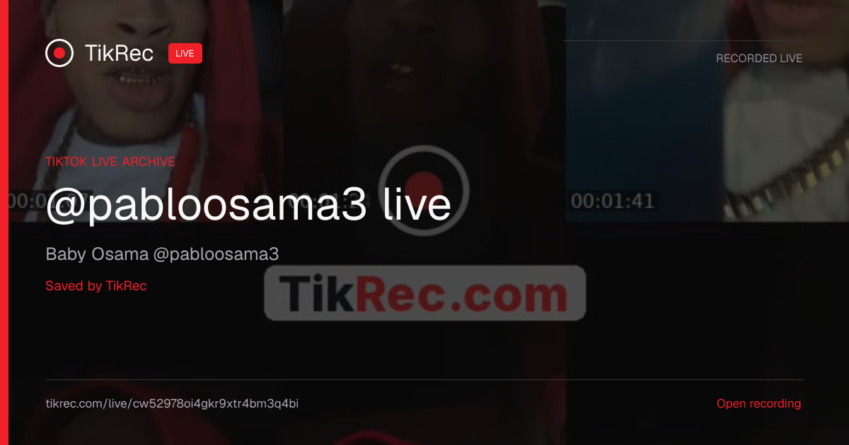 @pabloosama3 TikTok Live · 2026-10-29 03:41 UTC | TikRec