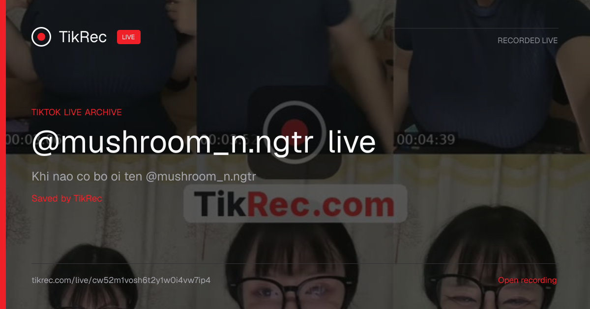 @mushroom_n.ngtr TikTok Live · 2026-10-28 16:52 UTC | TikRec