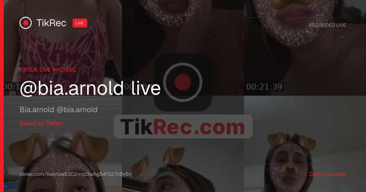 @bia.arnold TikTok Live · 2026-10-29 16:12 UTC | TikRec