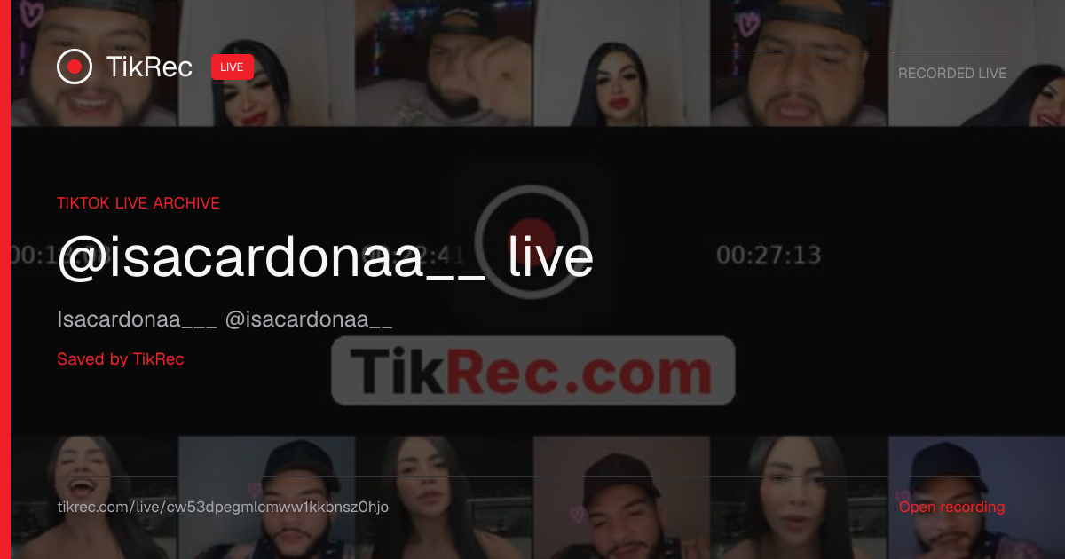 @isacardonaa__ TikTok Live · 2026-10-29 05:18 UTC | TikRec