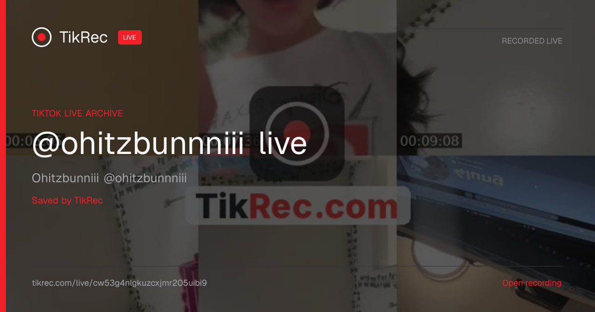 @ohitzbunnniii TikTok Live · 2026-10-29 06:54 UTC | TikRec
