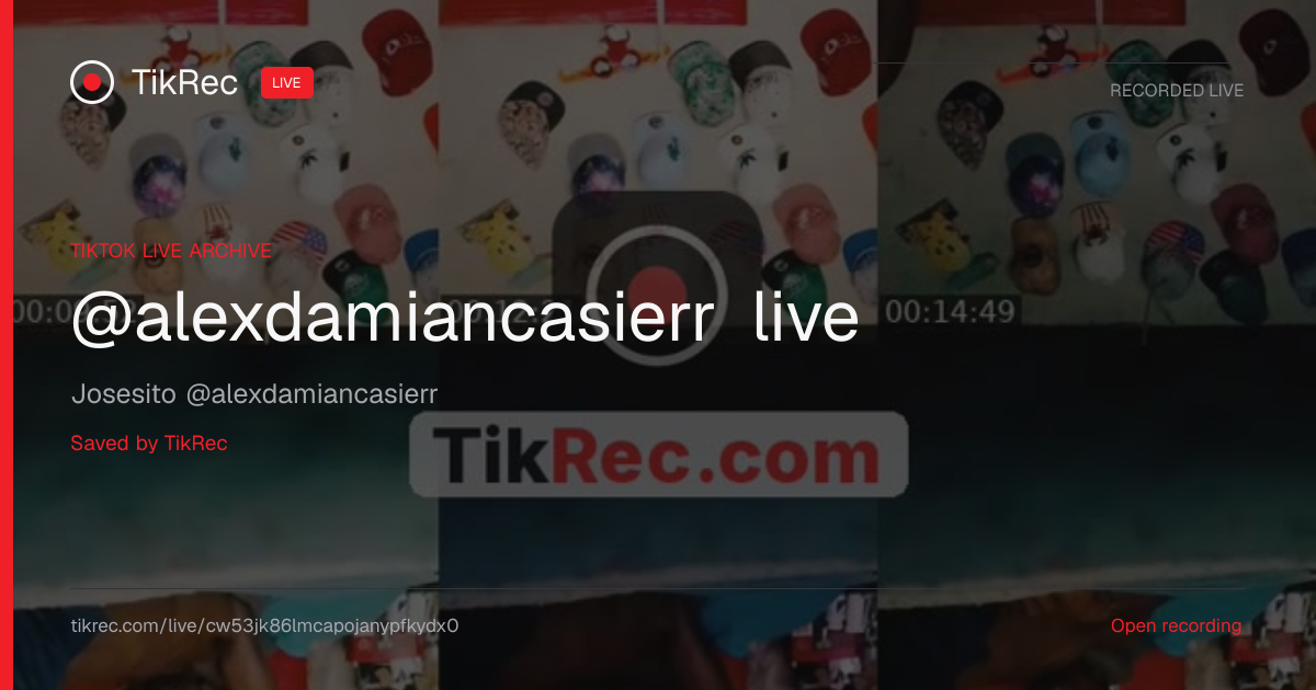 @alexdamiancasierr TikTok Live · 2026-10-29 08:03 UTC | TikRec