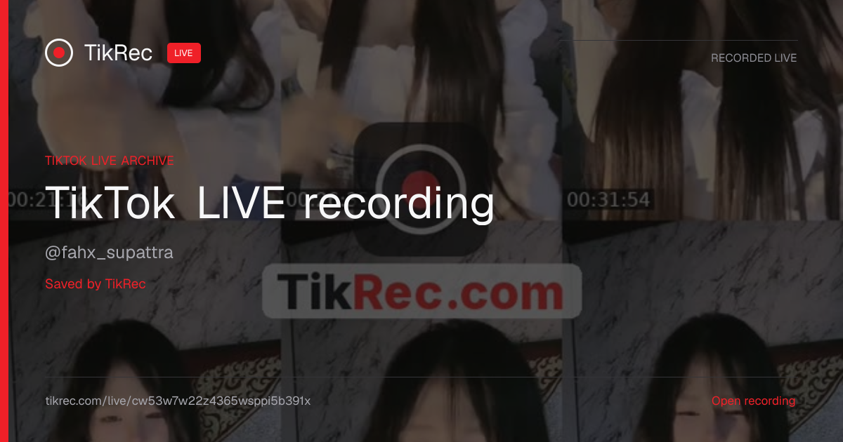 @fahx_supattra TikTok Live · 2026-10-29 14:25 UTC | TikRec