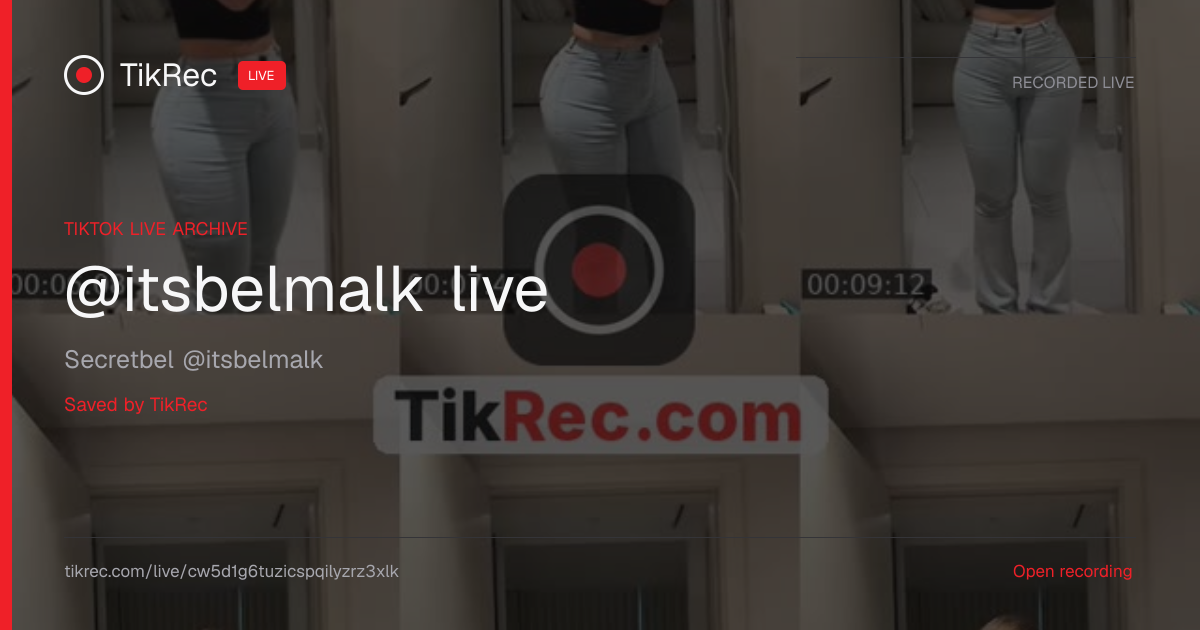 @itsbelmalk TikTok Live · 2026-10-11 11:42 UTC | TikRec