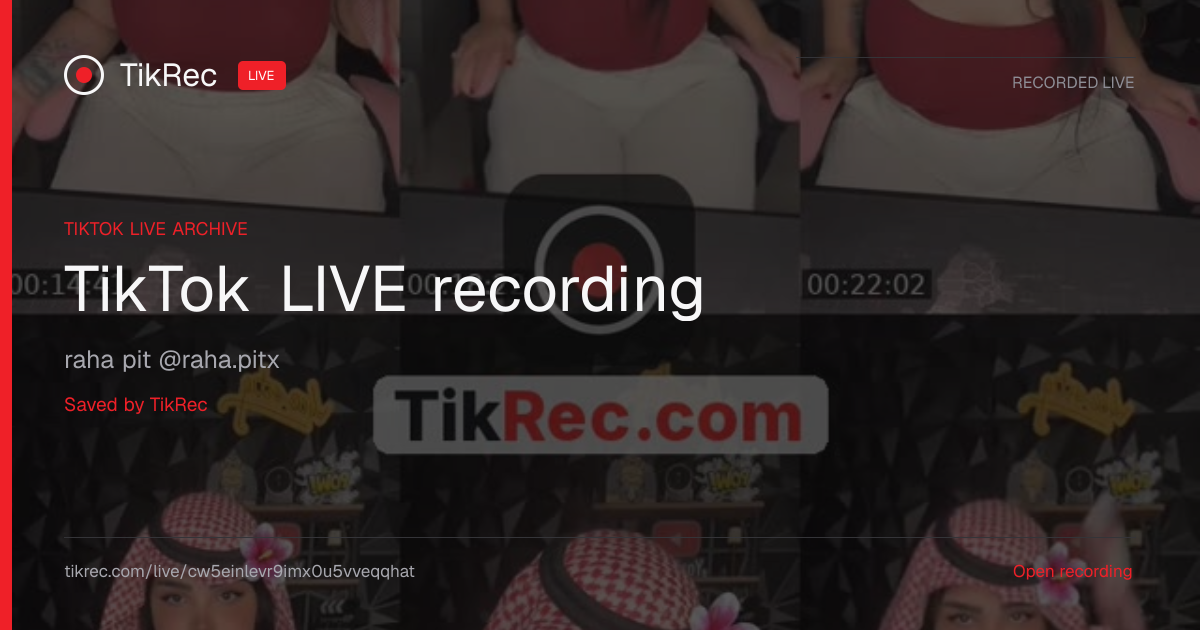 @raha.pitx TikTok Live · 2026-10-11 19:43 UTC | TikRec