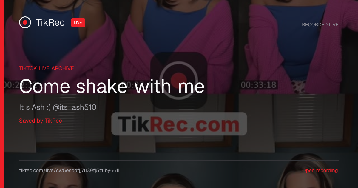 @its_ash510 TikTok Live · 2026-10-12 00:13 UTC | TikRec