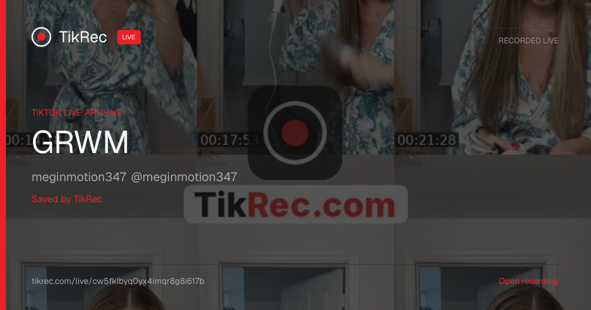 @meginmotion347 TikTok Live · 2026-10-12 13:25 UTC | TikRec